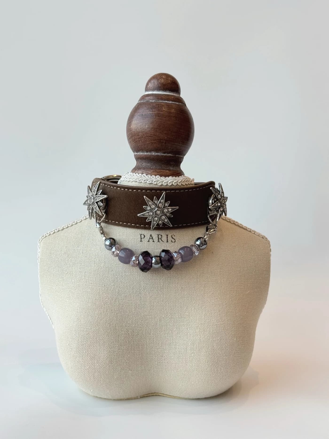 Violetter-Achat-Halsband
