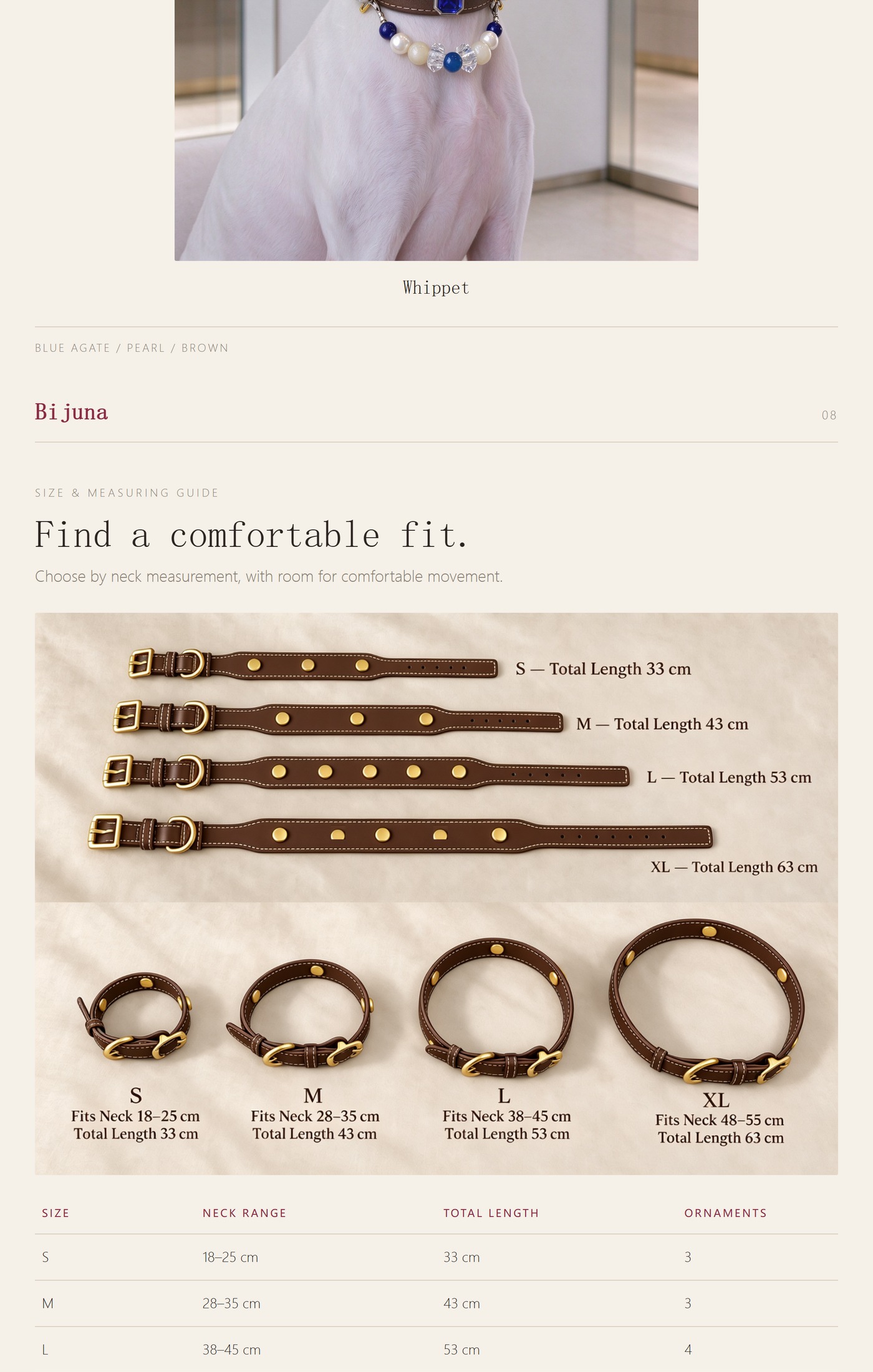 Blue Agate Pearl Collar detail guide 6