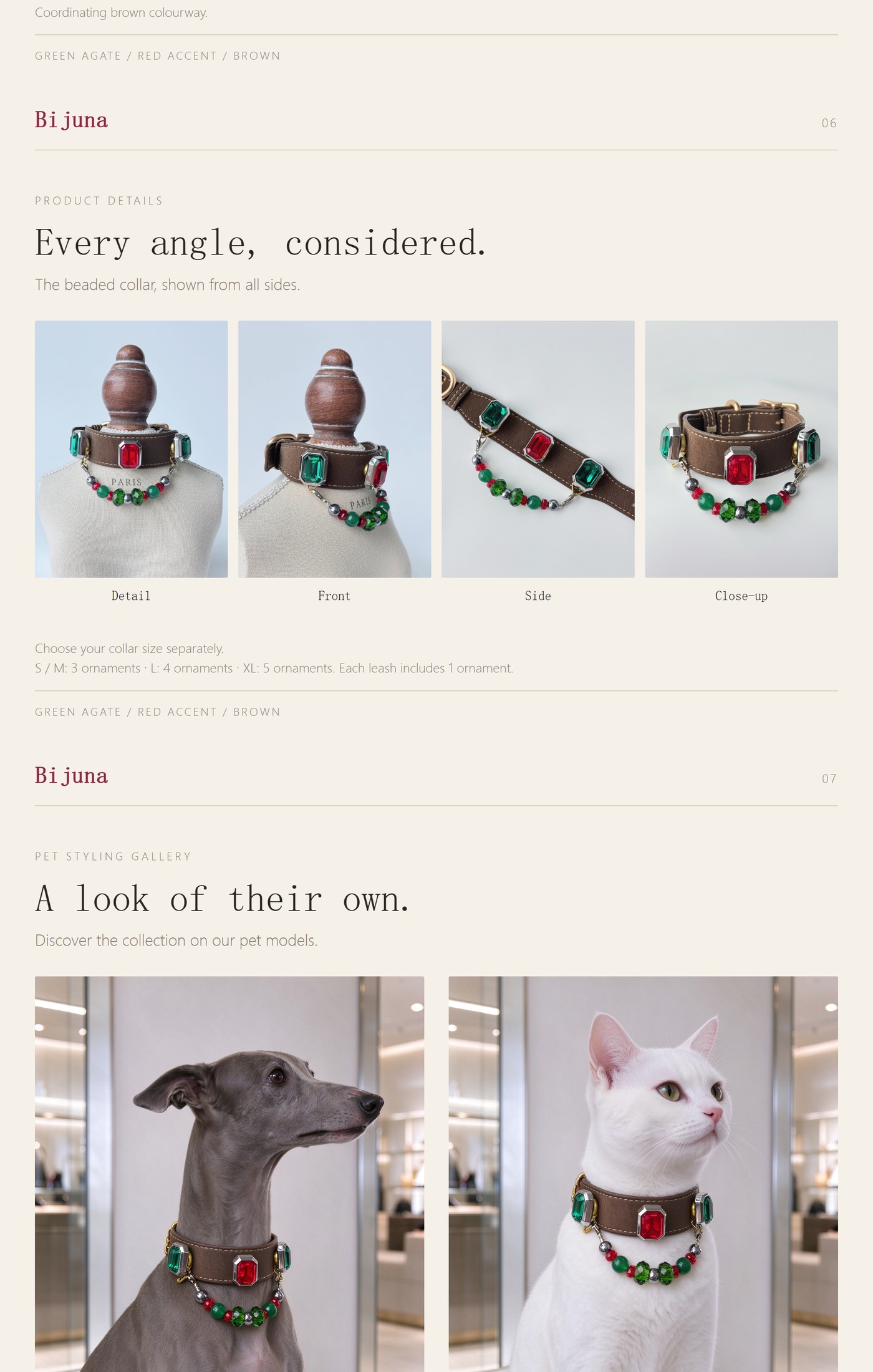 Emerald Agate Collar detail guide 5