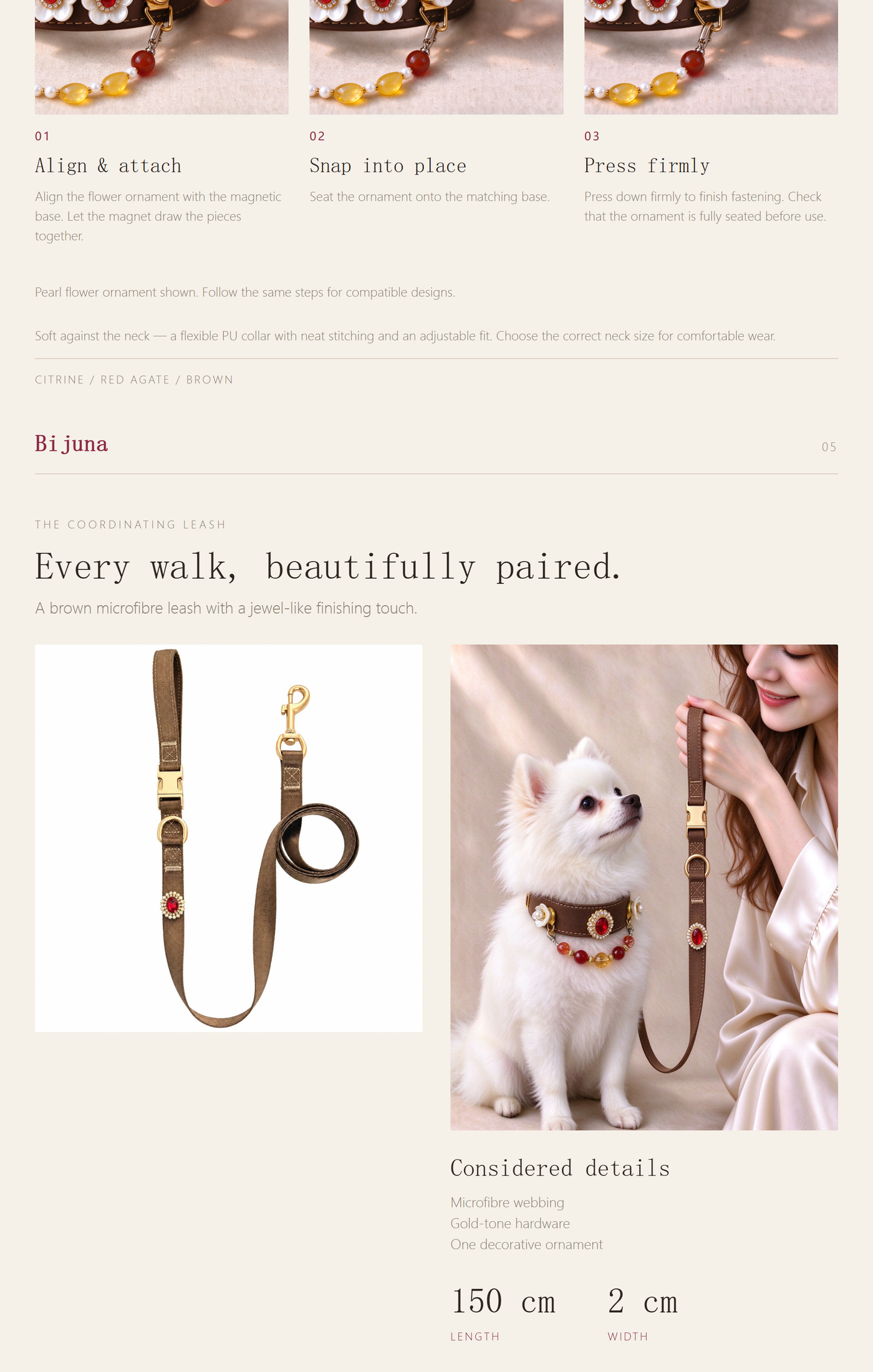 Detailübersicht für Goldkristall-und-Roter-Achat-Halsband, 4