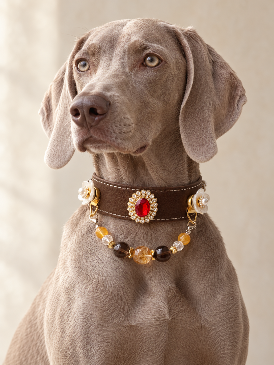 Golden Smoky Quartz Collar