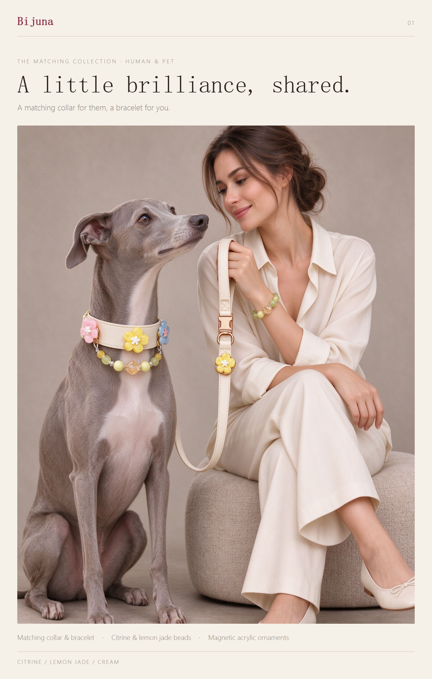 Lemon Jade Blossom Collar detail guide 1