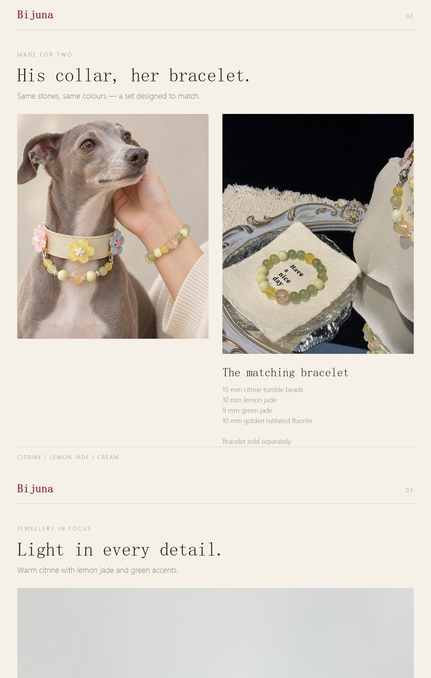 Lemon Jade Blossom Collar detail guide 2