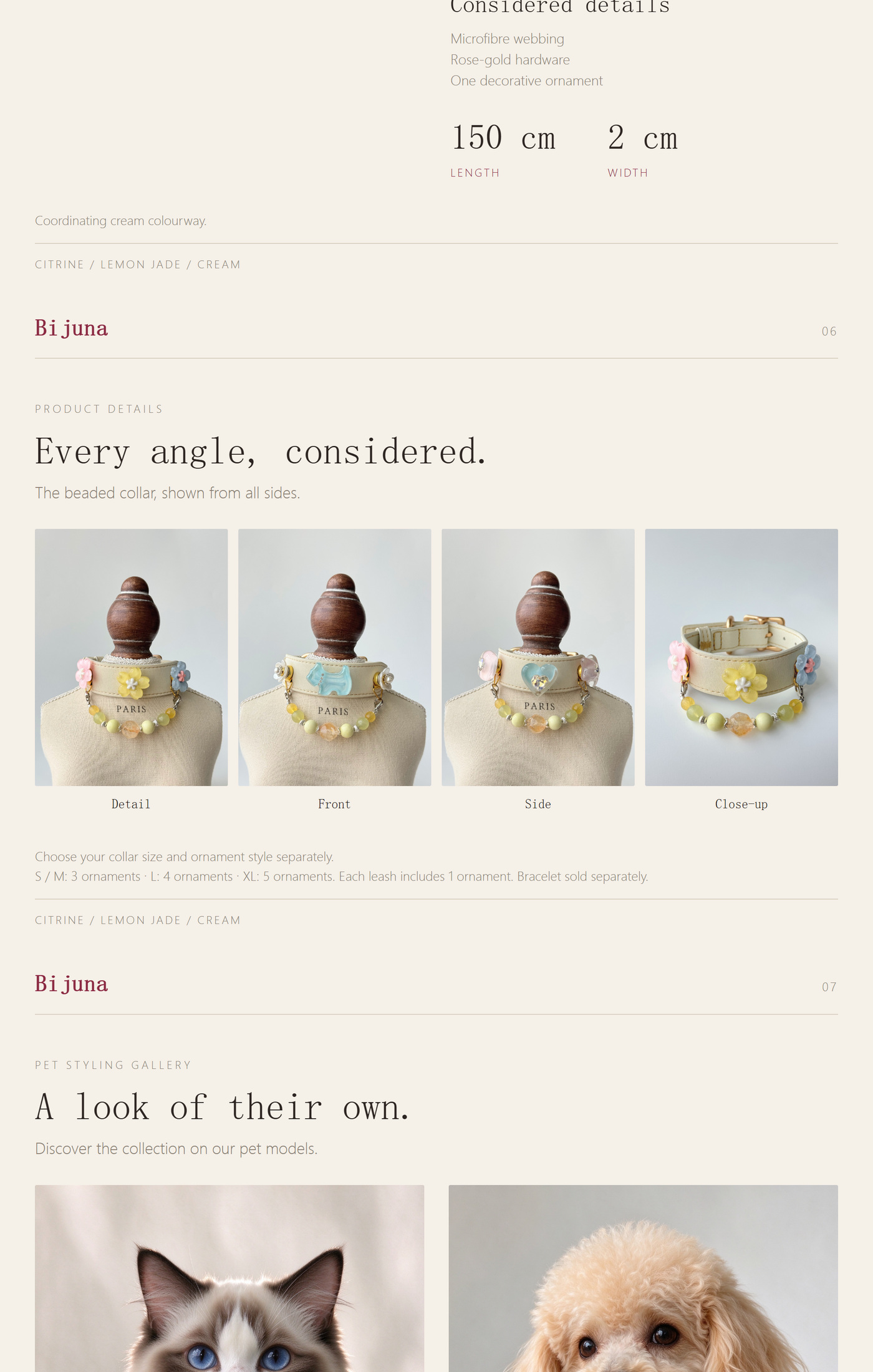 Lemon Jade Blossom Collar detail guide 5