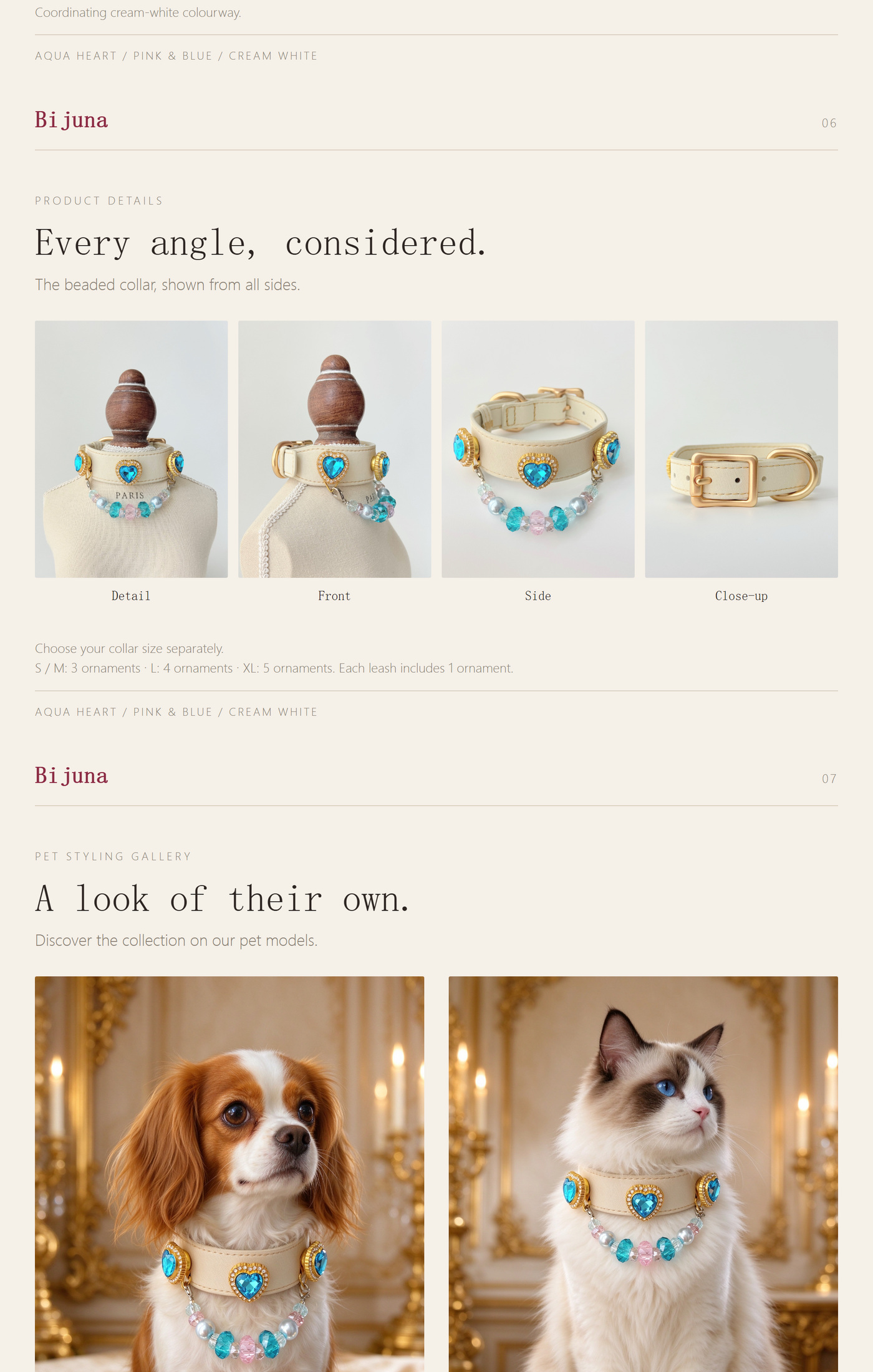 Guía de detalles de Collar Corazón del Océano, 5