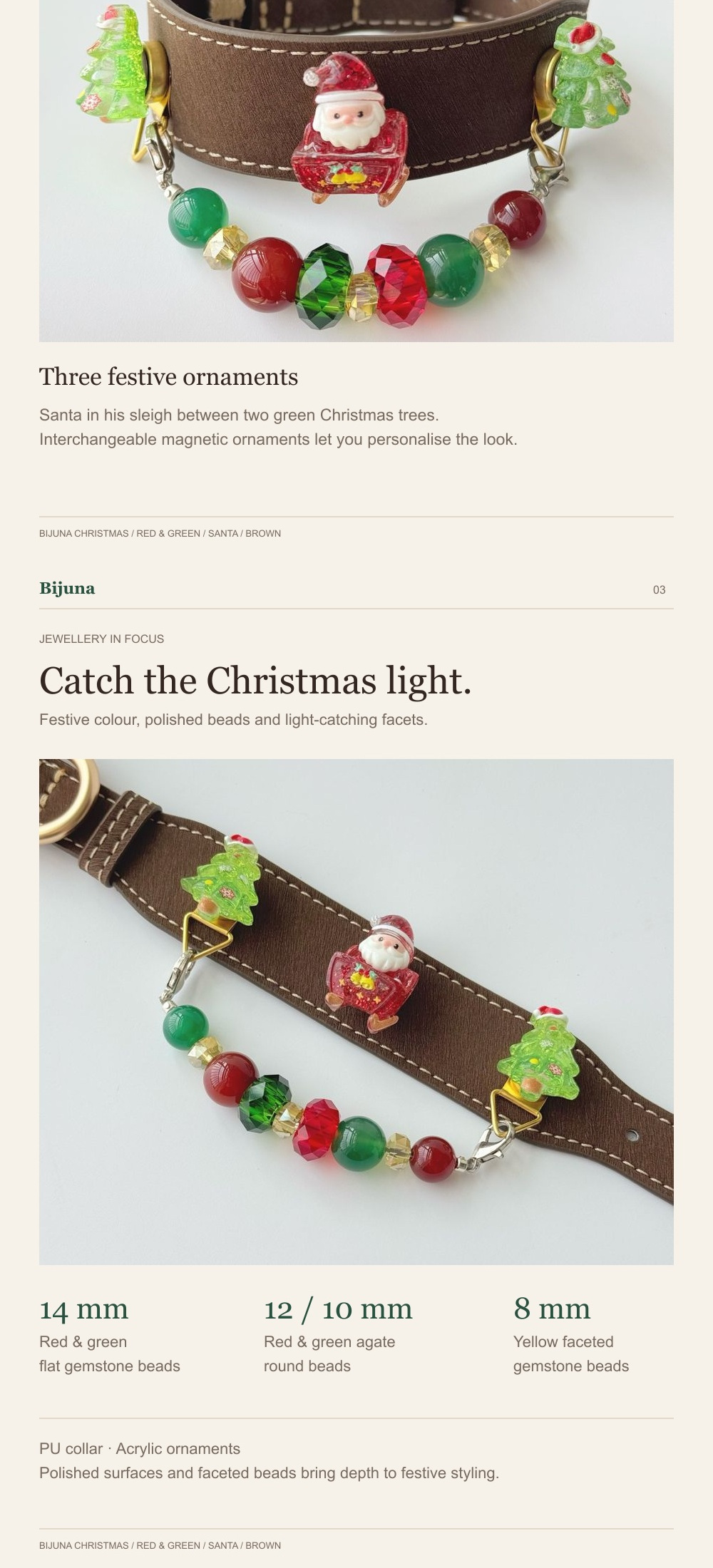 Detailübersicht für Festliches-Weihnachtsmann-Halsband, 2