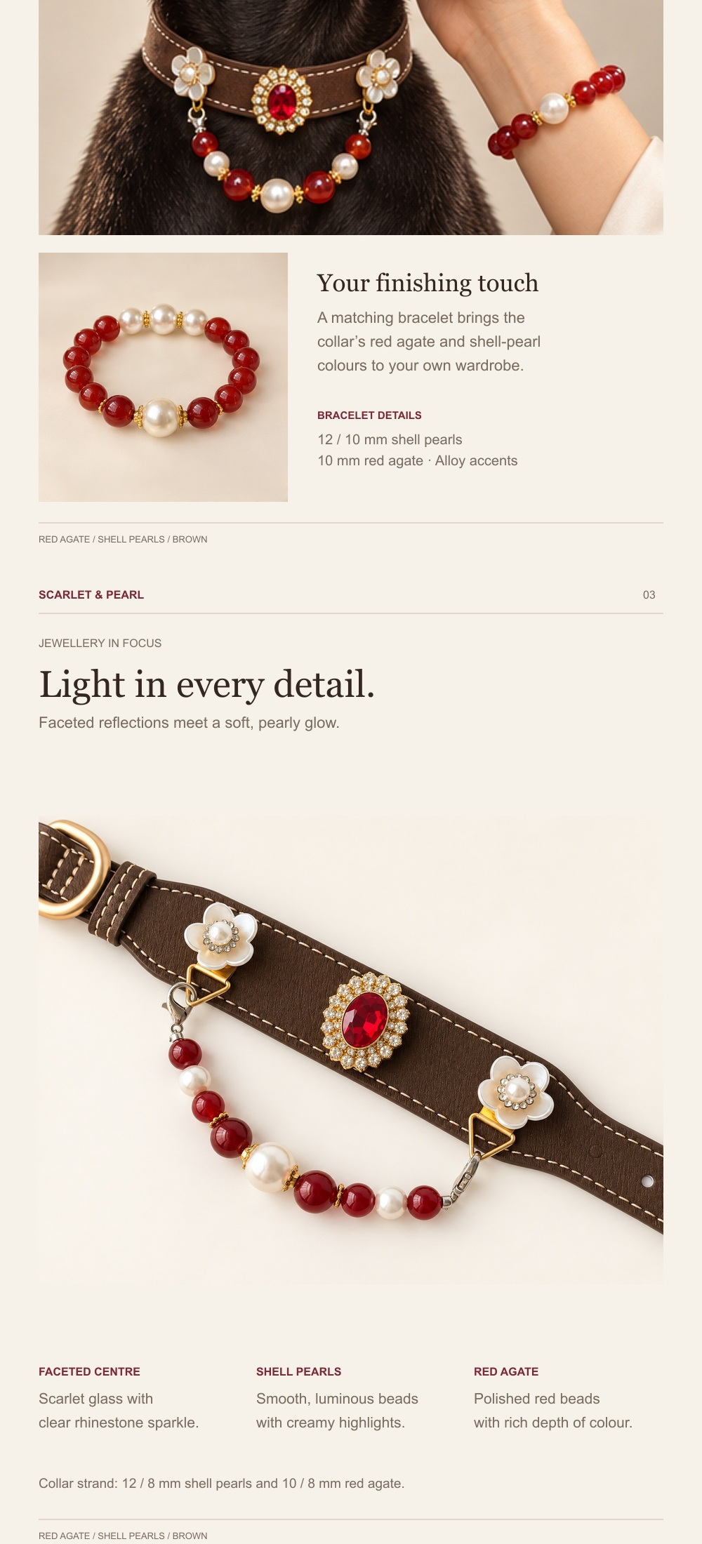 Scarlet Pearl Collar detail guide 2