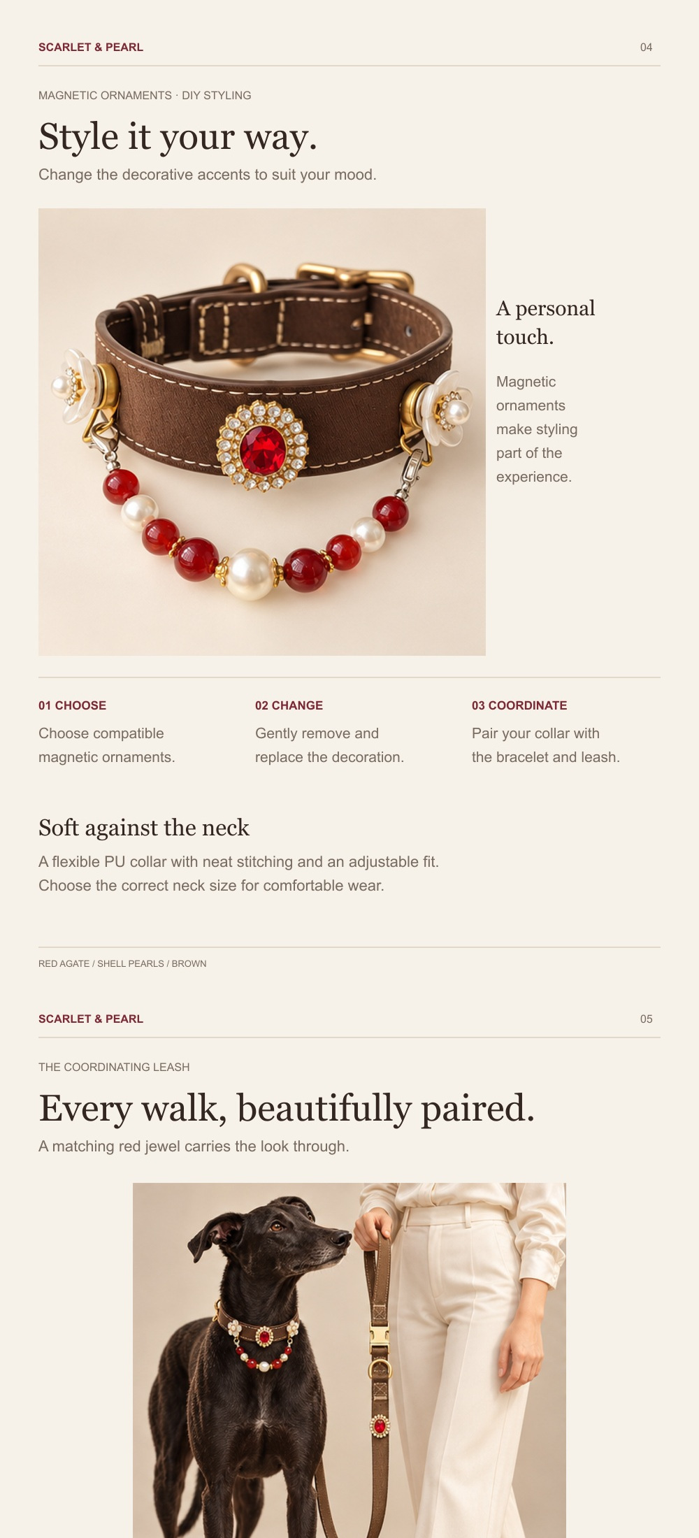 Scarlet Pearl Collar detail guide 3
