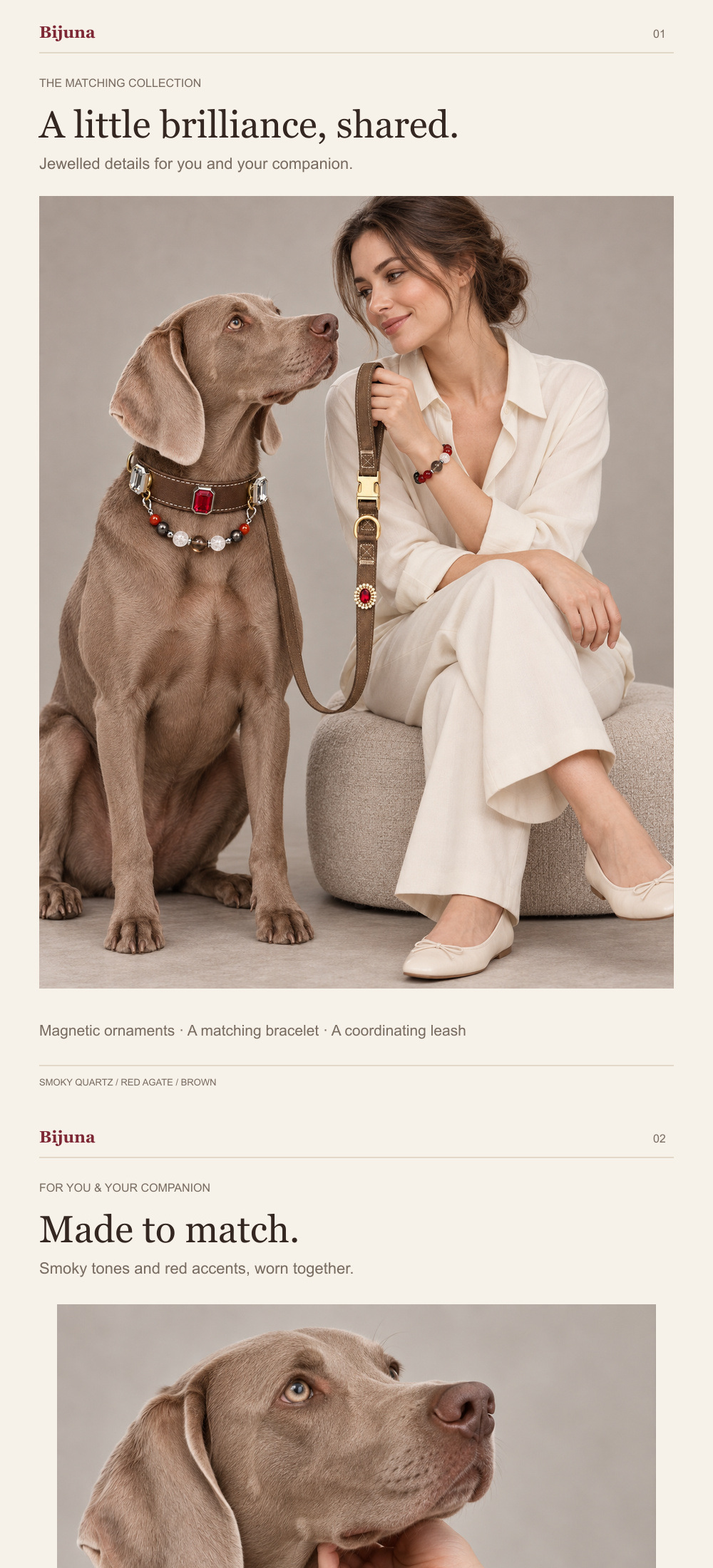 Detailübersicht für Rauchquarz-und-Roter-Achat-Halsband, 1