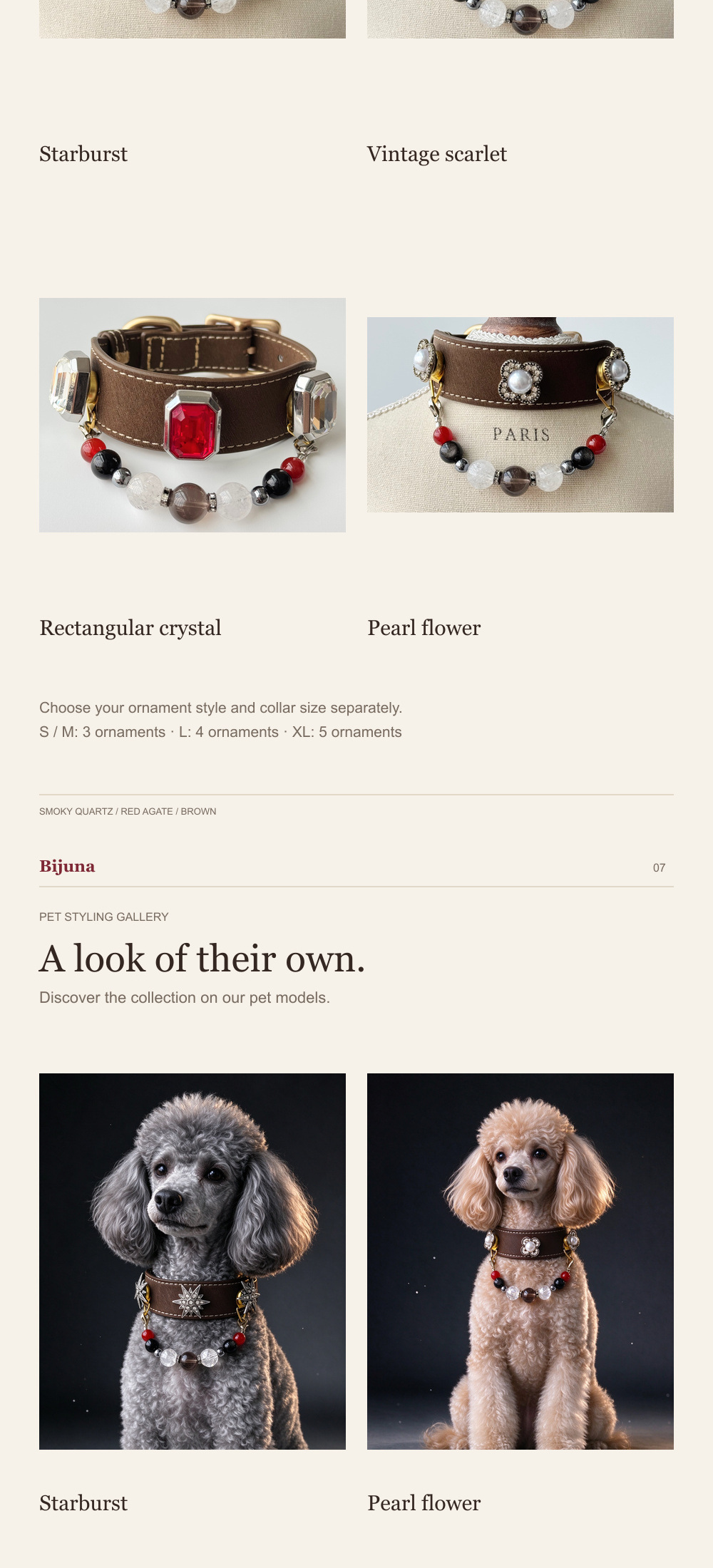 Detailübersicht für Rauchquarz-und-Roter-Achat-Halsband, 5