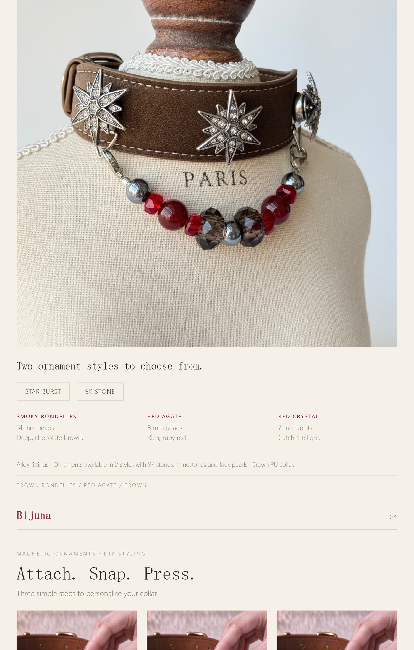Detailübersicht für Rauch-Scharlach-Halsband, 3