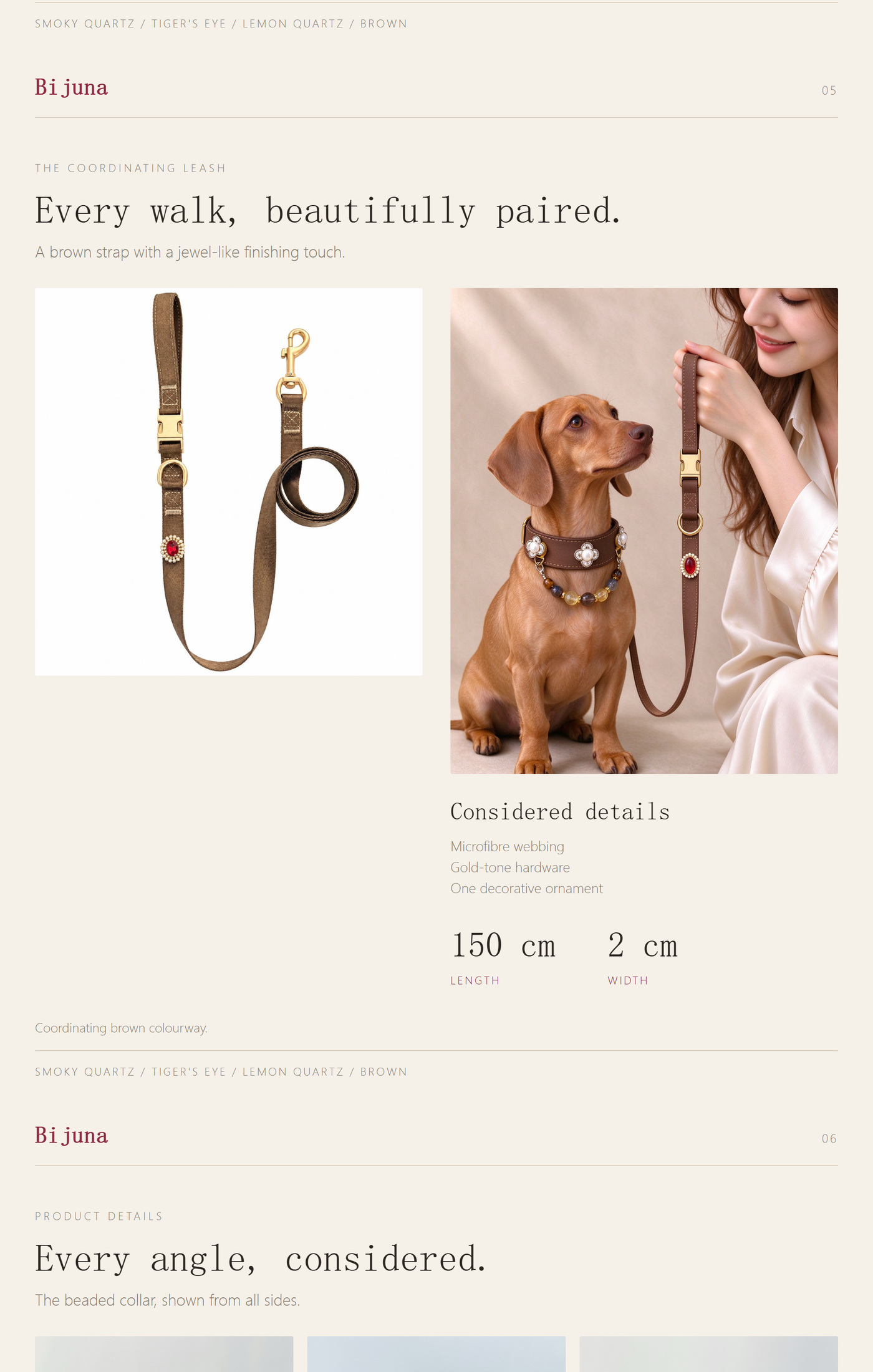 Detailübersicht für Rauch-Tigerauge-Halsband, 5
