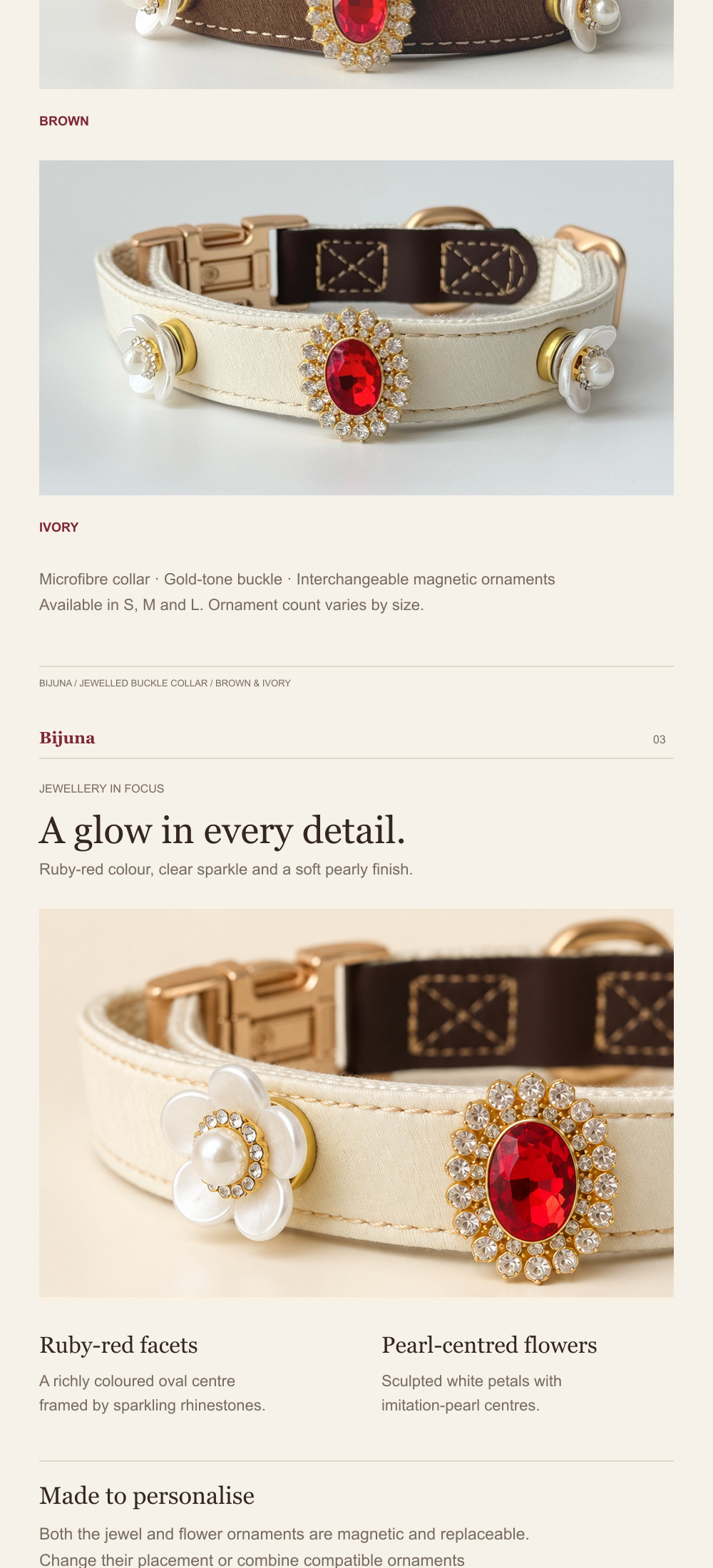 Detailübersicht für Vintage-Scharlach-Schnallenhalsband, 2