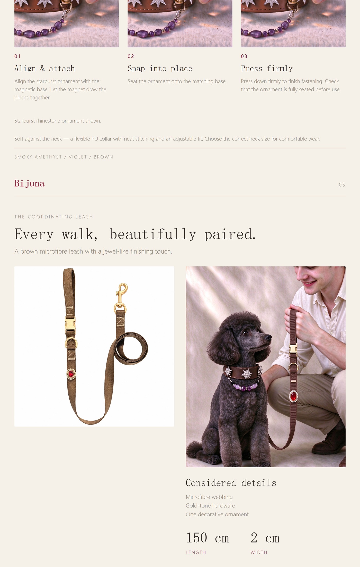 Detailübersicht für Violetter-Achat-Halsband, 4