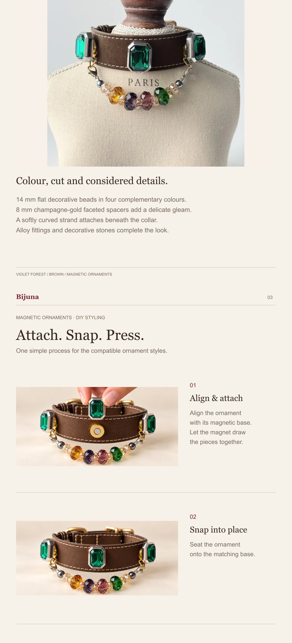 Violet Forest Collar detail guide 2